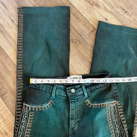 BrazilRoxx Jeans Womens 4 Green
Denim Straight Leg High Rise
Embellished Beaded - Picture 5 of 10